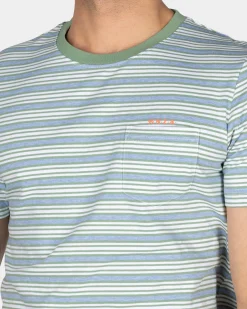 T-shirt with green stripes