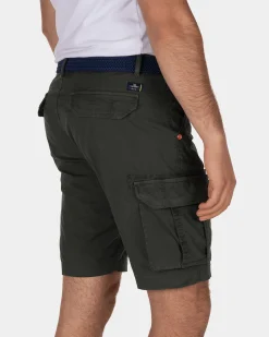 Ward Poplin short cargo pants - Duck Green
