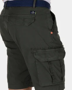 Ward Poplin short cargo pants - Duck Green