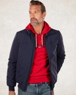 Water repellent bomber jacket Blue - Pitch navy