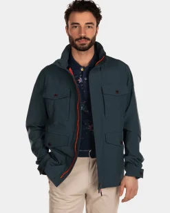 Water-repellent jacket with hood