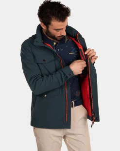 Water-repellent jacket with hood