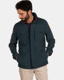 Water-repellent jacket with hood