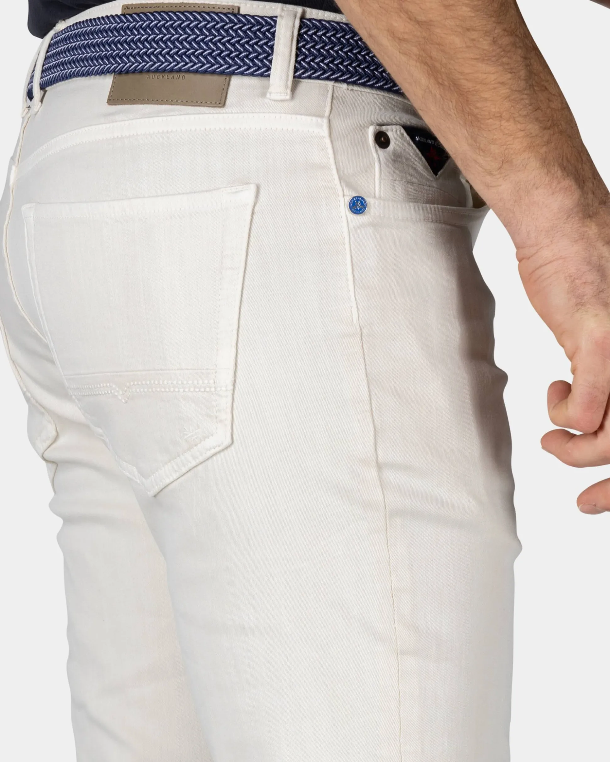 White colored jeans