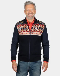 Winter knitted cardigan Grace - Ink Navy