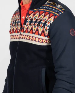 Winter knitted cardigan Grace - Ink Navy
