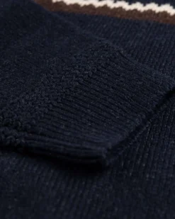 Winter knitted jumper Fraser - Ink Navy