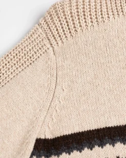 Winter knitted jumper Fraser - Sea Silt Sand