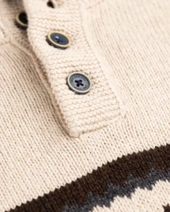 Winter knitted jumper Fraser - Sea Silt Sand