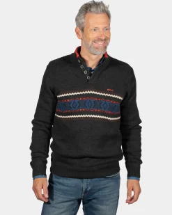 Winter knitted jumper Fraser - Eucalyptus Green