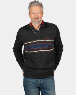Winter knitted jumper Fraser - Eucalyptus Green